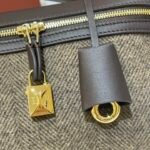 Loro Piana Extra Softy L33 Bag 33cm Herringbone Wool and Chocolate Grainy Leather Women’s Elongated Crossbody Handbag