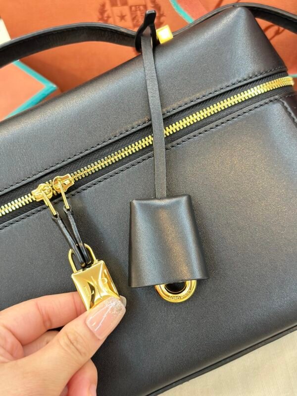 5 Loro Piana Extra Bag 27 Premium Calfskin Handbag with Steel Hardware Timeless Quiet Luxury Top-Handle Bag 4 Colors
