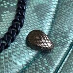BVLGARI Serpenti Forever MaxiChain Medium Shoulder Bag Pearlescent Afterglow Aquamarine Blue Python Exotic Leather Crossbody Bag BVLGARI Serpenti Forever MaxiChain Medium Shoulder Bag Pearlescent Afterglow Aquamarine Blue Python Exotic Leather Crossbody Bag