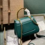 BVLGARI Serpenti Reverse Small Quilted Calfskin Top Handle Bag 20cm with Snake Metal Handle and Iconic Magnetic Chain Crossbody Strap BVLGARI Serpenti Reverse Small Quilted Calfskin Top Handle Bag 20cm with Snake Metal Handle and Iconic Magnetic Chain Crossbody Strap