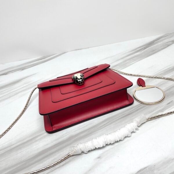 5 Bvlgari Serpenti Forever Calfskin Shoulder Bag with Single Chain Strap Small 20cm 3 Colors