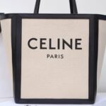 Celine Cabas Thais Tote Bag 31cm Textile and Calfskin Leather Premium Commuter & Travel Shopping Bag 5