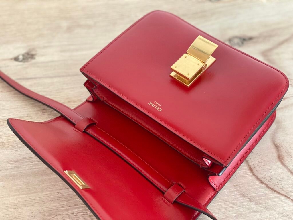Celine Classic Box Bag 18.5cm Teen Size 8 Colors Minimalist Crossbody Polished Calfskin – Image 12