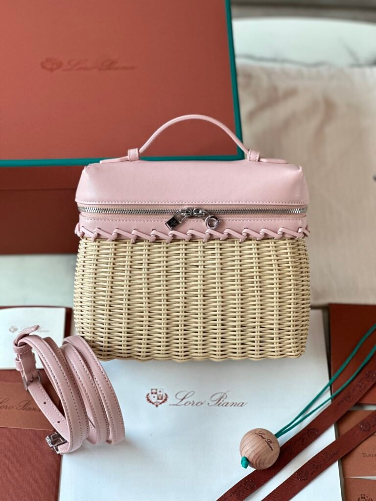 Loro Piana Extrapocket Wicker Bag Hand-Woven Bamboo Picnic Basket Multiple Colors &ndash; Image 11