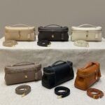 Loro Piana Extra Softy L33 Bag Quiet Luxury Fine-Grained Leather Handbag with Crossbody Strap