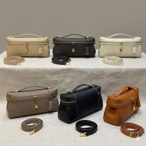Loro Piana Extra Softy L33 Bag Quiet Luxury Fine-Grained Leather Handbag with Crossbody Strap