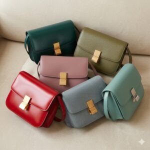 Celine Classic Box Bag 24cm Medium Liége Calfskin Crossbody Handbag 6 Colors 55