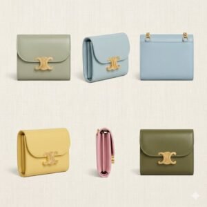 CELINE Triomphe Small Wallets 9.5cm 6 Seasonal Colors