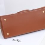 CELINE Large Business Tote Bag 39.5cm Tan Italian Leather Women’s Briefcase for 14-inch Laptop and Office Essentials 6