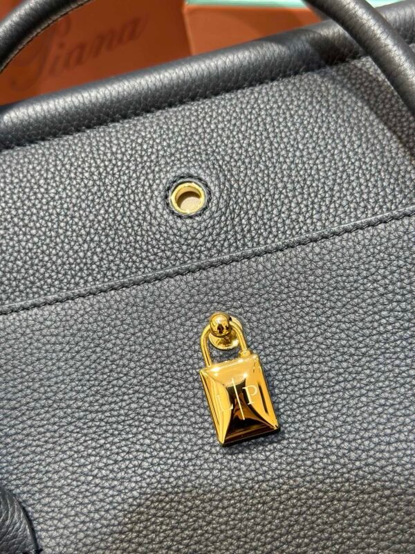 Loro Piana Loom L32 Handbag 33cm Tender Calfskin Luxury Designer Tote Bag with Gold Padlock & Removable Pouch