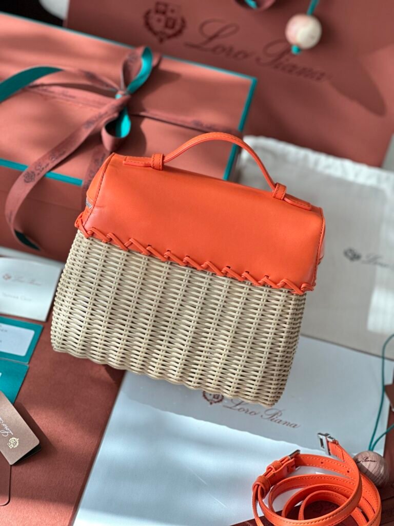 Loro Piana Extrapocket Wicker Bag Hand-Woven Bamboo Picnic Basket Multiple Colors – Image 4