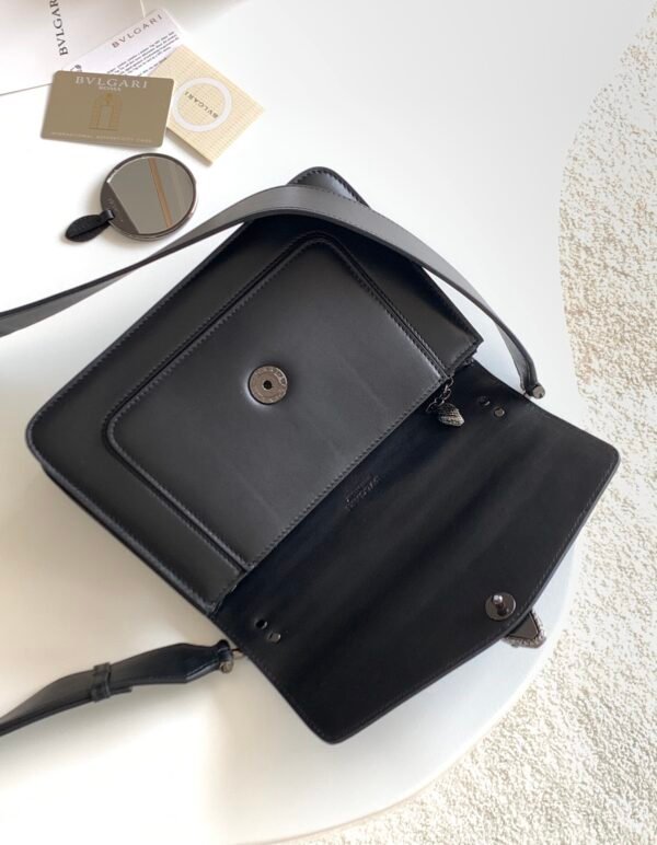 6 Bvlgari Serpenti Forever Maxi Chain Crossbody Bag 25cm Calf Leather Shoulder Handbag with Snakehead Closure 4 Colors
