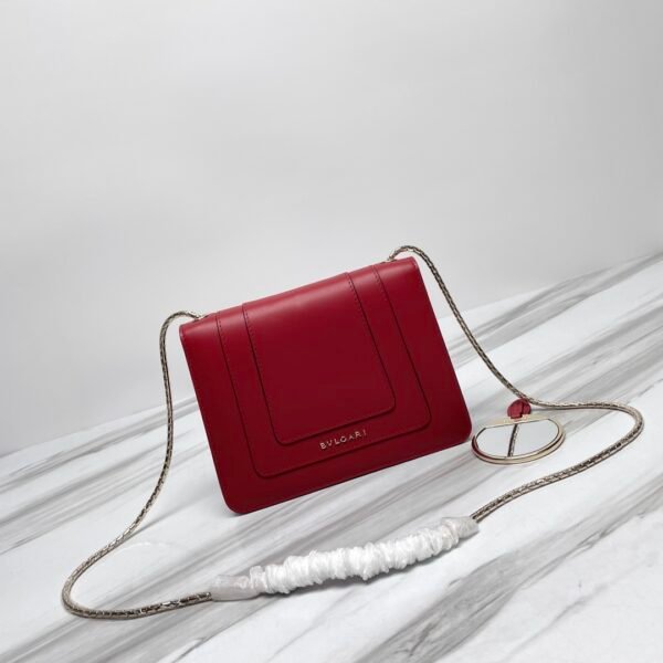 6 Bvlgari Serpenti Forever Calfskin Shoulder Bag with Single Chain Strap Small 20cm 3 Colors