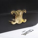 Celine Triomphe Bag Shiny Calfskin Leather Shoulder Bag 5 Colors Smooth Lambskin Crossbody for Women 6