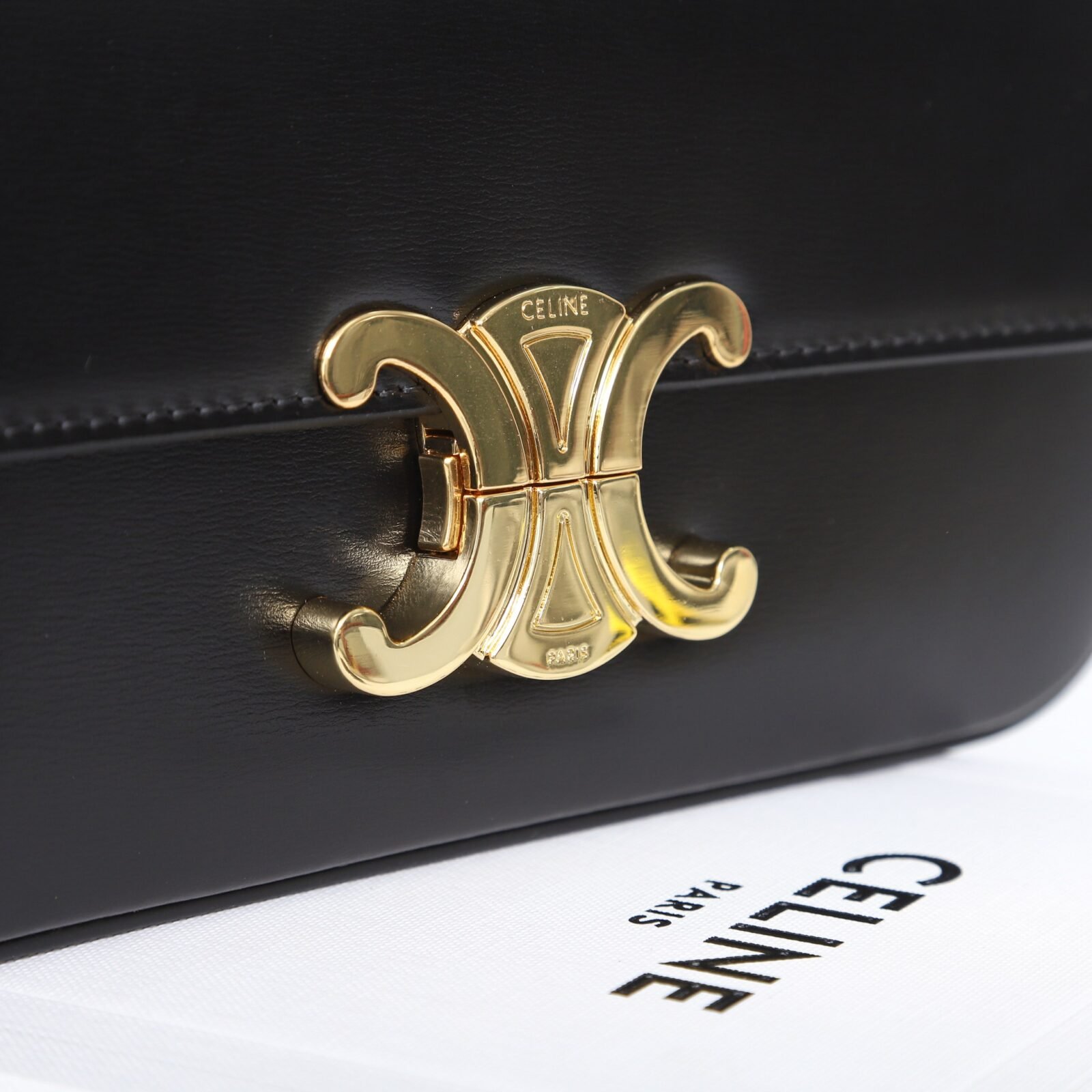 Celine Triomphe Bag Shiny Calfskin Leather Shoulder Bag 5 Colors Smooth Lambskin Crossbody for Women 6