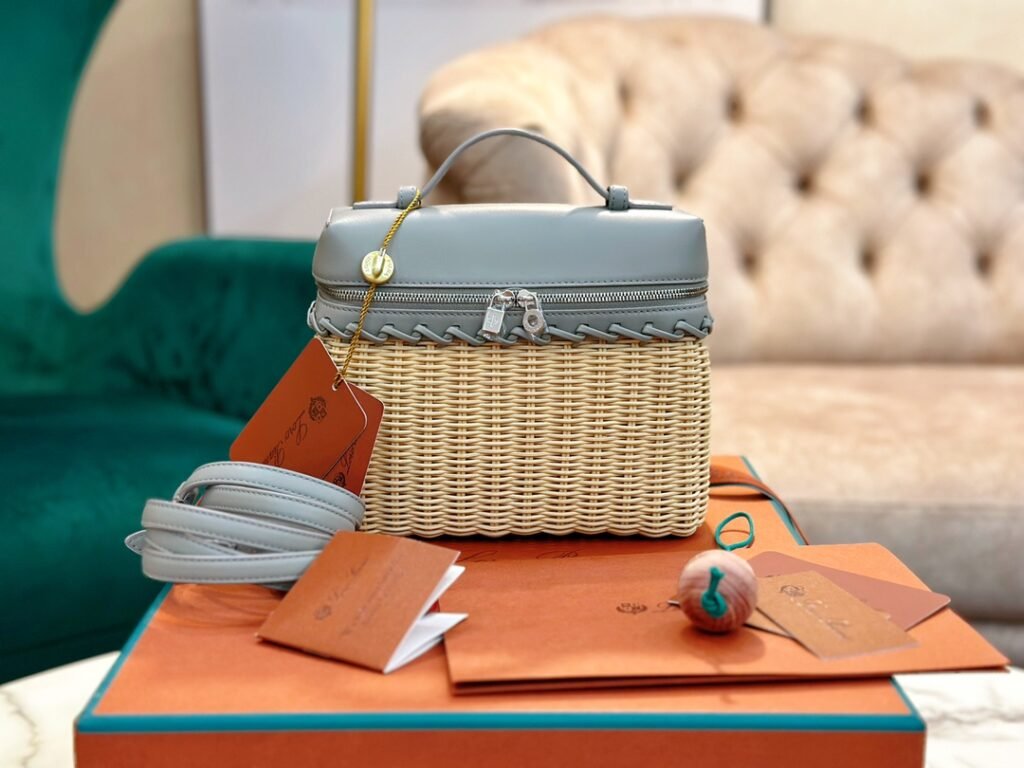 Loro Piana Extrapocket Wicker Bag Hand-Woven Bamboo Picnic Basket Multiple Colors – Image 12