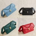 Bvlgari Serpenti Forever Maxi Chain Crossbody Bag 25cm Calf Leather Shoulder Handbag with Snakehead Closure 4 Colors Bvlgari Serpenti Forever Maxi Chain Crossbody Bag 25cm Calf Leather Shoulder Handbag with Snakehead Closure 4 Colors