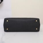 CELINE NINO Top Handle Bag 26cm Black Grained Calfskin with Gold Triomphe Hardware Luxury Crossbody Handbag 7
