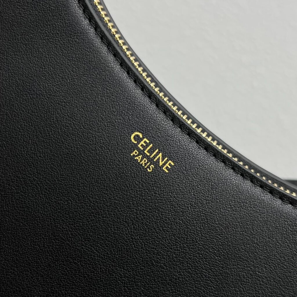 CELINE Ava Strap Bag 25cm Smooth Calfskin Crescent Hobo Shoulder Bag &ndash; Image 7