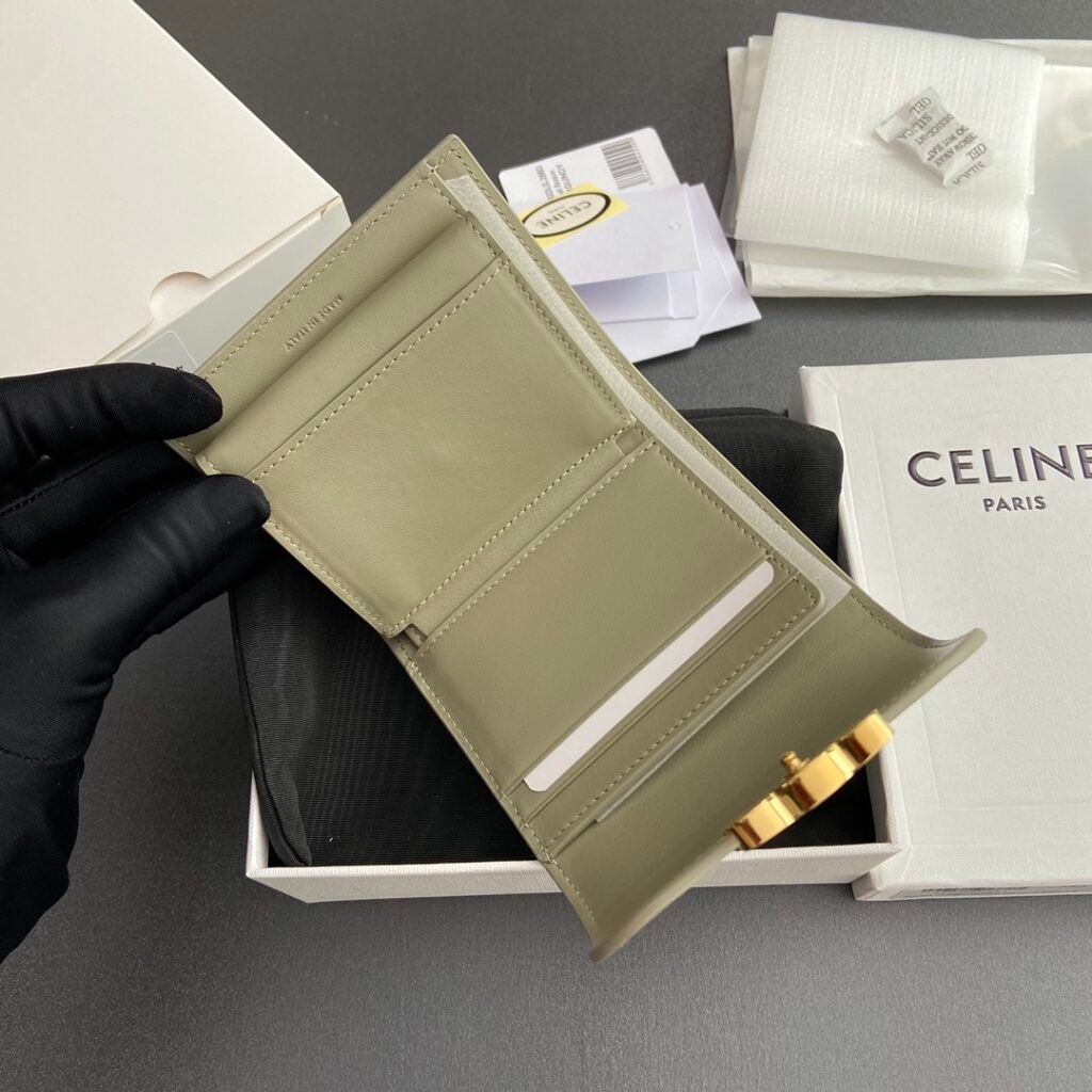 CELINE Triomphe Small Wallets 9.5cm 6 Seasonal Colors – Image 13 CELINE Triomphe Small Wallets 9.5cm 6 Seasonal Colors – Image 13