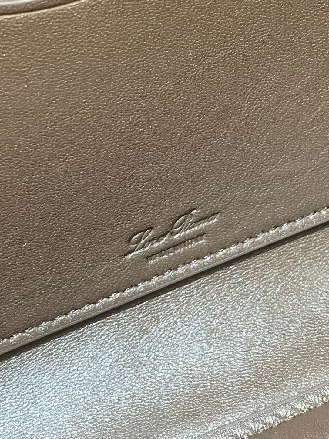 Loro Piana Extra Softy L33 Bag 33cm Herringbone Wool and Chocolate Grainy Leather Women’s Elongated Crossbody Handbag