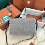 Exclusive Loro Piana L27 Vanity Case Cashmere & Imported Calfskin Structured Handbag Superior Craftsmanship Upgraded Edition Exclusive Loro Piana L27 Vanity Case Cashmere & Imported Calfskin Structured Handbag Superior Craftsmanship Upgraded Edition
