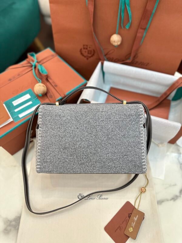 7 Exclusive Loro Piana L27 Vanity Case Cashmere & Imported Calfskin Structured Handbag Superior Craftsmanship Upgraded Edition