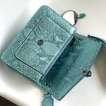 BVLGARI Serpenti Forever MaxiChain Medium Shoulder Bag Pearlescent Afterglow Aquamarine Blue Python Exotic Leather Crossbody Bag BVLGARI Serpenti Forever MaxiChain Medium Shoulder Bag Pearlescent Afterglow Aquamarine Blue Python Exotic Leather Crossbody Bag