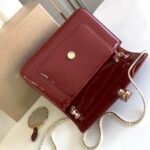 BVLGARI Serpenti Forever Glossy Calfskin Shoulder Bag 25cm Multi-Compartment Chain Bag with Snakehead Closure BVLGARI Serpenti Forever Glossy Calfskin Shoulder Bag 25cm Multi-Compartment Chain Bag with Snakehead Closure