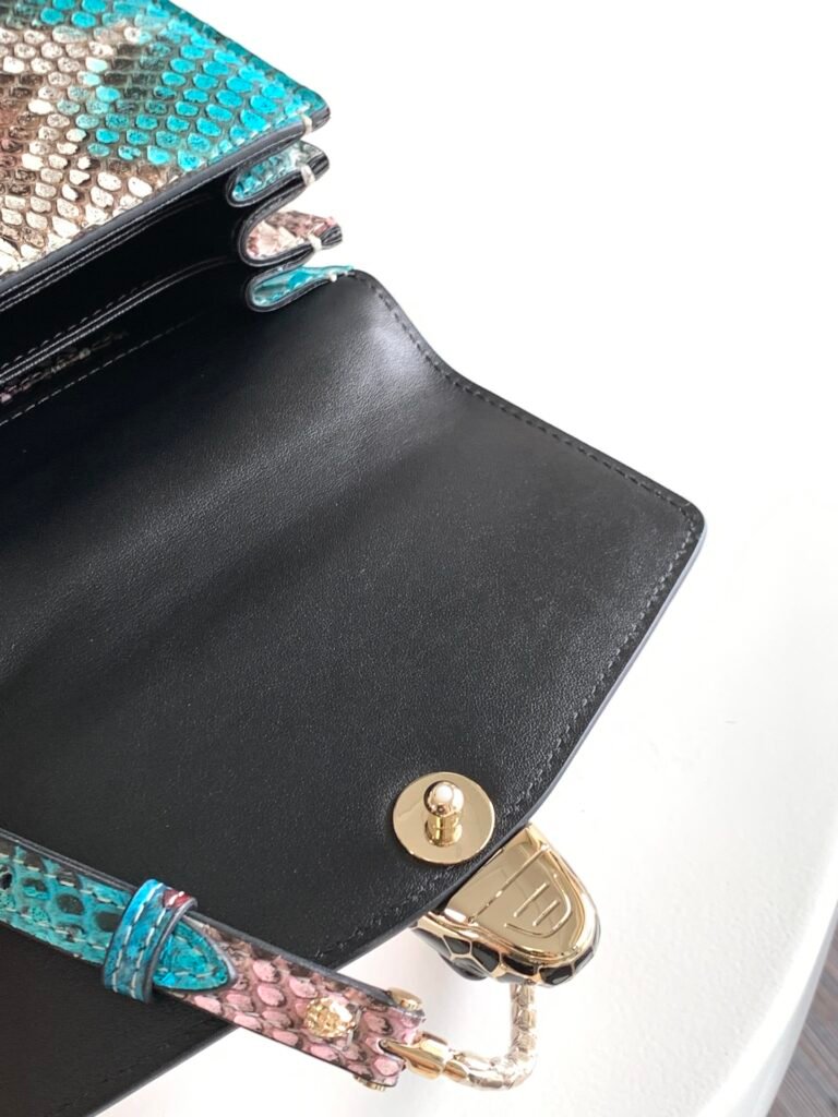 BVLGARI Serpenti Forever Python Skin Top Handle Bag VIP Custom Arctic Jade Psiche Rare Leather Shoulder Bag Crossbody Chain Flap Bag 2 Sizes – Image 7 BVLGARI Serpenti Forever Python Skin Top Handle Bag VIP Custom Arctic Jade Psiche Rare Leather Shoulder Bag Crossbody Chain Flap Bag 2 Sizes – Image 7