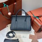 Loro Piana Loom L25 Handbag 25cm Tender Calfskin Leather Top-Handle Bag with Crossbody Strap and Iconic Padlock