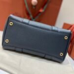 Loro Piana Loom L25 Handbag 25cm Tender Calfskin Leather Top-Handle Bag with Crossbody Strap and Iconic Padlock