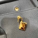 Loro Piana Loom L25 Handbag 25cm Tender Calfskin Leather Top-Handle Bag with Crossbody Strap and Iconic Padlock