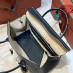 Loro Piana Loom L25 Handbag 25cm Tender Calfskin Leather Top-Handle Bag with Crossbody Strap and Iconic Padlock