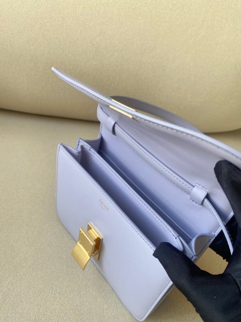 Celine Classic Box Bag 18.5cm Teen Size 8 Colors Minimalist Crossbody Polished Calfskin – Image 2