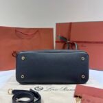 Loro Piana Needle Bag 39cm Tender Calfskin Large Leather Satchel with Detachable Crossbody Strap High-End Designer Handbag
