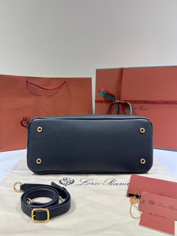Loro Piana Needle Bag 39cm Tender Calfskin Large Leather Satchel with Detachable Crossbody Strap High-End Designer Handbag