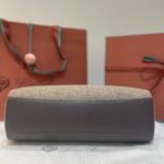 Loro Piana Extra Softy L33 Bag 33cm Herringbone Wool and Chocolate Grainy Leather Women’s Elongated Crossbody Handbag