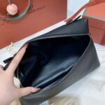 Loro Piana Extra Pouch L29 Grained Calfskin Clutch 29cm Minimalist Designer Lunch Box Bag Detachable Wristlet
