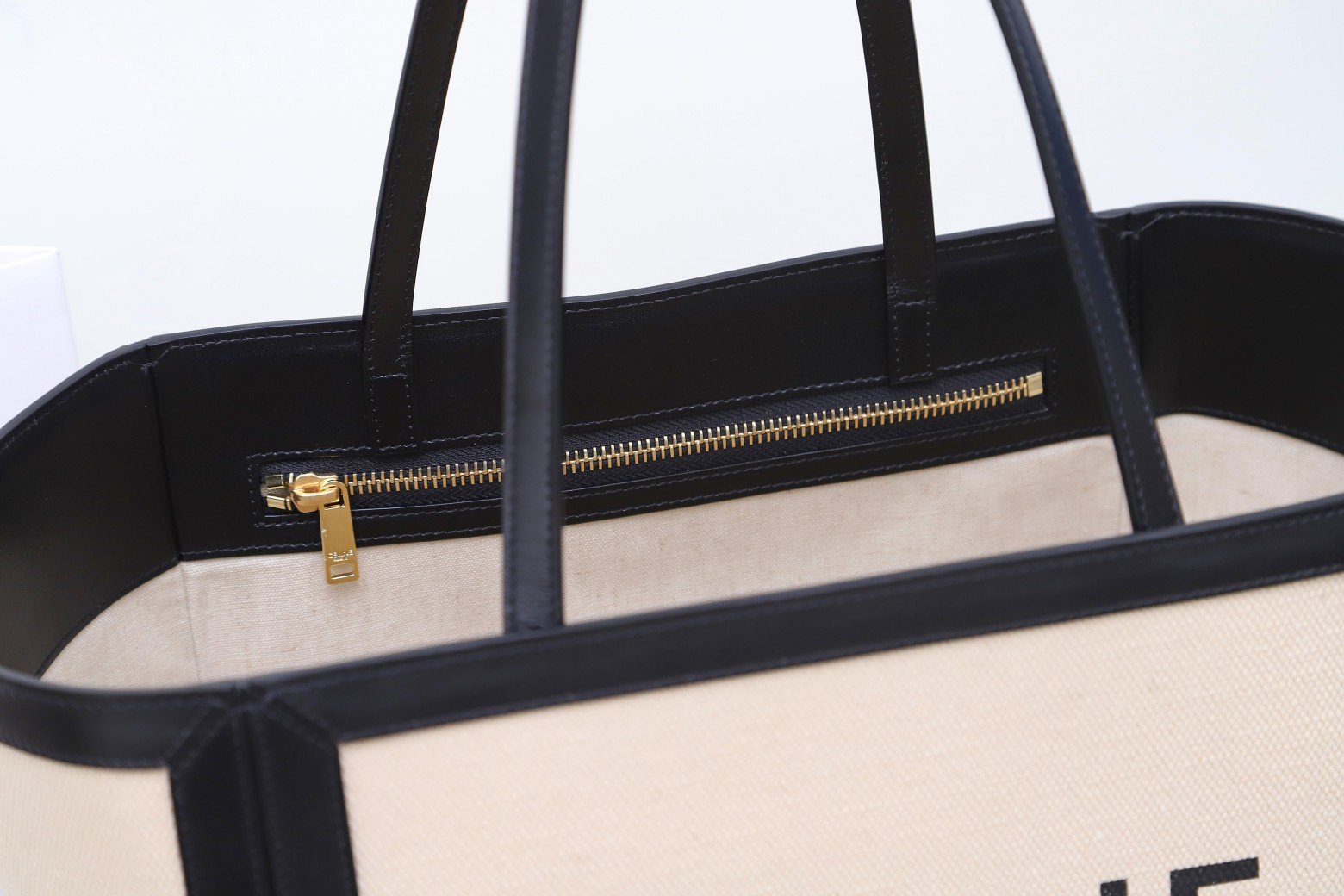 Celine Cabas Thais Tote Bag 31cm Textile and Calfskin Leather Premium Commuter & Travel Shopping Bag 8