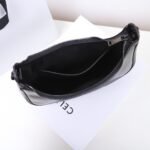 Celine Ava Chain Bag 25cm Smooth Calfskin Moon-Shaped Hobo Bag with Chunky Metal Chain Strap 8