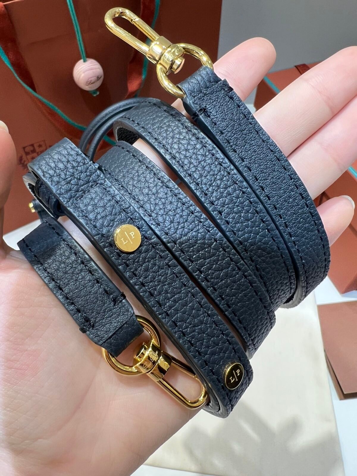 Loro Piana Loom L25 Handbag 25cm Tender Calfskin Leather Top-Handle Bag with Crossbody Strap and Iconic Padlock