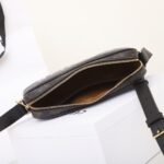 CELINE Triomphe Canvas Camera Bag 23cm Luxury Designer Crossbody Messenger Bag with White Logo & Calfskin Leather 9