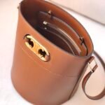 Luxury Celine Maillon Triomphe Tan Bucket Bag 25x29cm Pig Nose Gold Hardware Crossbody for Women 9