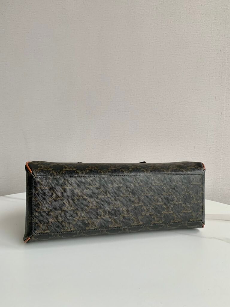 Celine TECKEL Medium Triomphe Canvas Handbag Vintage-Inspired Dachshund Bag &ndash; Image 9