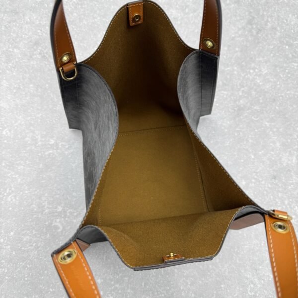 9 CELINE Cubo Medium Bucket Bag 23cm Triomphe Canvas & Calfskin Handbag with Crossbody Strap & Large Capacity