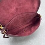 Celine Half-Moon Hobo Bag 25cm Triomphe Oil-Waxed Leather Underarm Bag with Gold Hardware