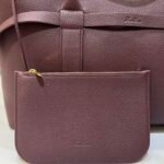 Loro Piana Ghiera Shopper Large Leather Tote Bag 40cm Grained Leather Handbag with Cashmere Lining and Detachable Pouch for Work and Travel Loro Piana Ghiera Shopper Large Leather Tote Bag 40cm Grained Leather Handbag with Cashmere Lining and Detachable Pouch for Work and Travel