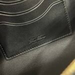 Loro Piana Extra L29 Clutch Bag 29cm Saddle Leather Elegant Handmade Designer Leather Handheld Purse with Signature Gold Padlock