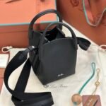 Loro Piana Bale Mini Bucket Bag Grained Calfskin Sophisticated Shoulder and Crossbody Handbag Craftsmanship and Versatile Luxury Loro Piana Bale Mini Bucket Bag Grained Calfskin Sophisticated Shoulder and Crossbody Handbag Craftsmanship and Versatile Luxury